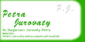 petra jurovaty business card